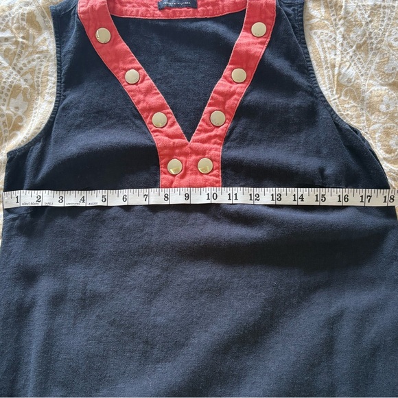 Tommy Hilfiger Navy and Coral Shift Dress, Size MP - Picture 3 of 5